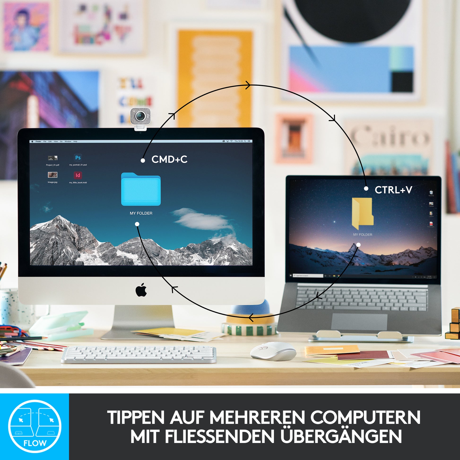 Logitech MX Keys Mini – Mini Tastatur – Bluetooth & 2,4 GHz – QWERTY (US-INT) – für Logi Bolt USB-Empfänger