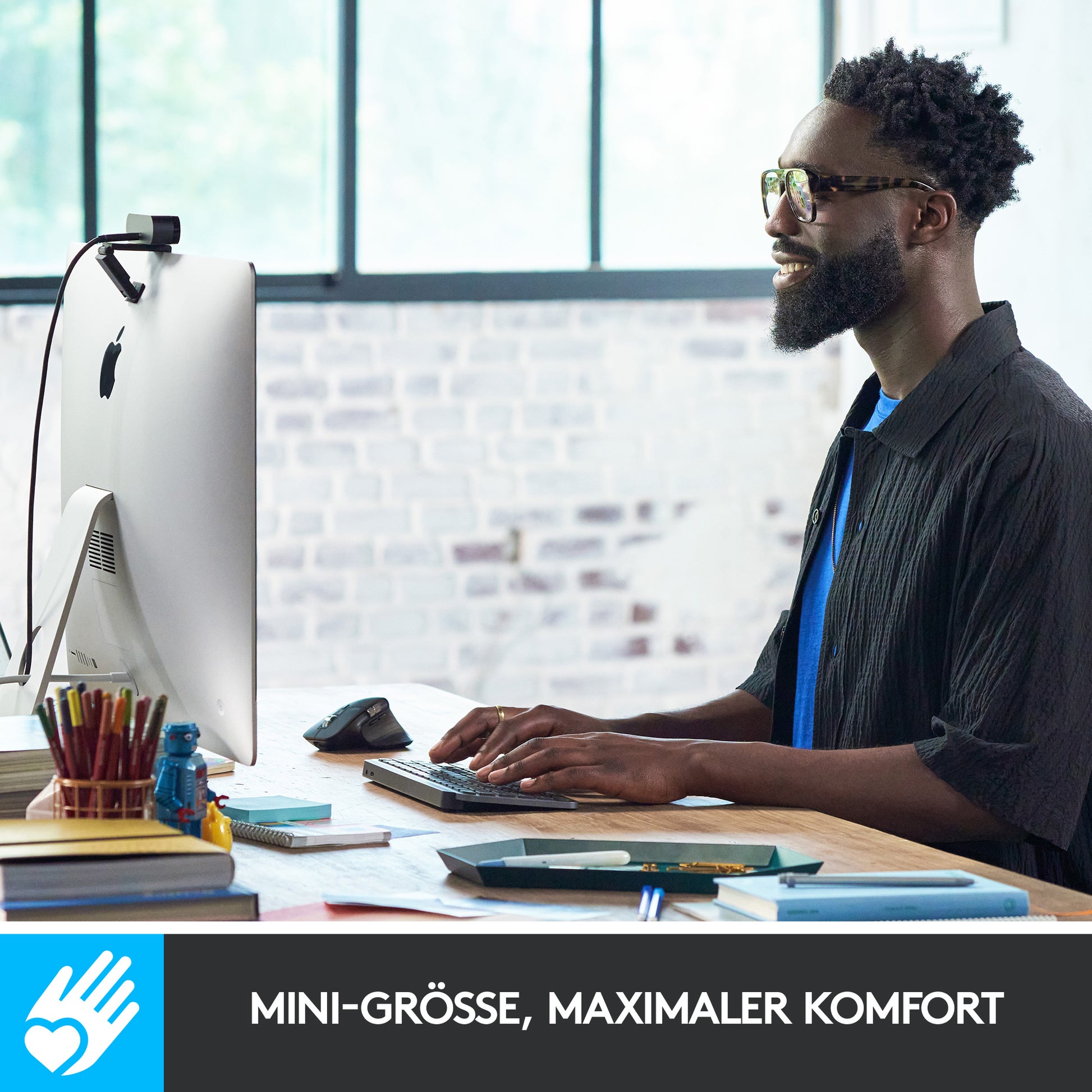 Logitech MX Keys Mini – Mini Tastatur – Bluetooth & 2,4 GHz – QWERTY (US-INT) – für Logi Bolt USB-Empfänger
