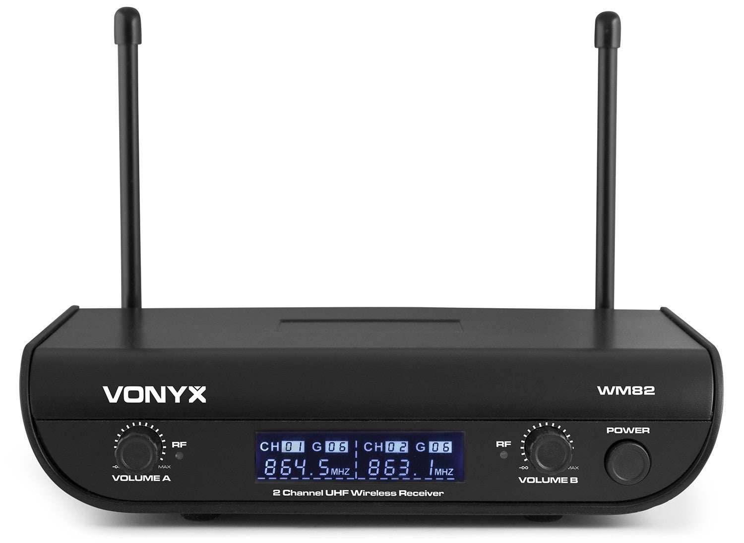 Vonyx WM82 – Bühnenmikrofon 2er-Set – XLR, 6,35 mm Klinke, Kabellos, Niere, 30–20'000 Hz