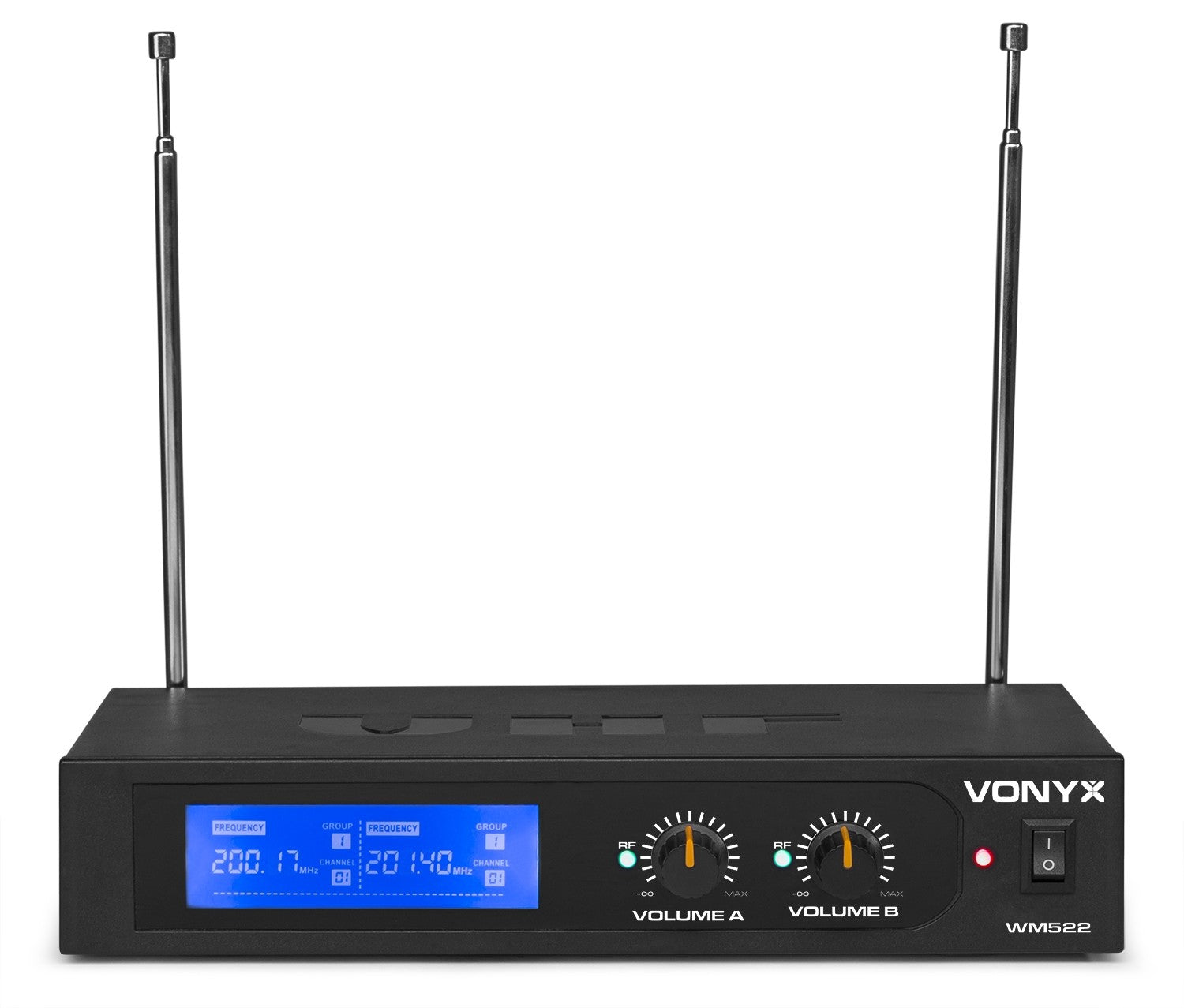 Vonyx WM522B Lavaliermikrofon 2er-Set – 6,35 mm Klinke, Kabellos, 40–20'000 Hz