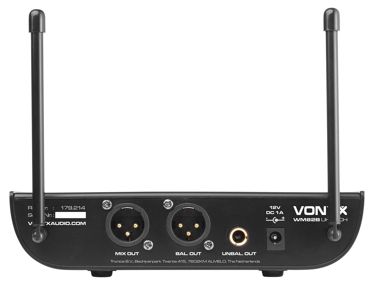 Vonyx WM82B Lavaliermikrofon 2er-Set – 6,3 mm Klinke/XLR, Kabellos (863,1–864,5 MHz), Niere, 30–20'000 Hz