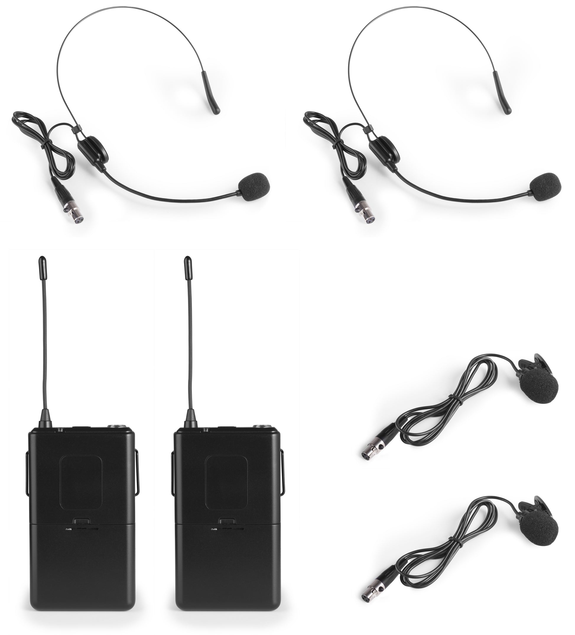 Vonyx WM522B Lavaliermikrofon 2er-Set – 6,35 mm Klinke, Kabellos, 40–20'000 Hz