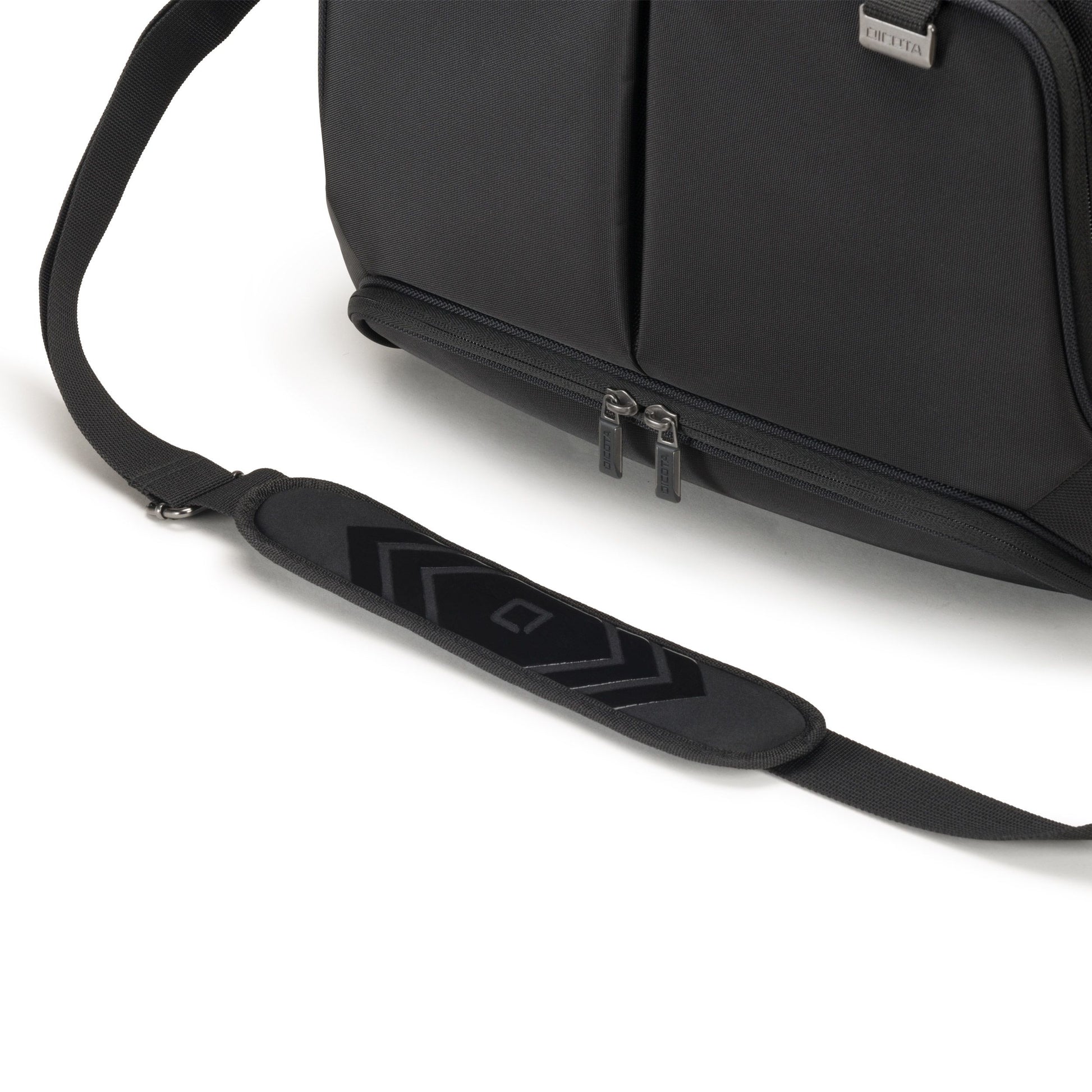 DICOTA Notebook-Tasche bis 14,1" – aus recyceltem PET, mit Schultergurt – Schwarz