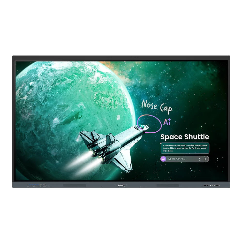 BenQ RE7505E – Interaktives Display 75" – 3840 × 2160 (4K UHD), IPS, 50-Punkt, Android 16, 500 cd/m²