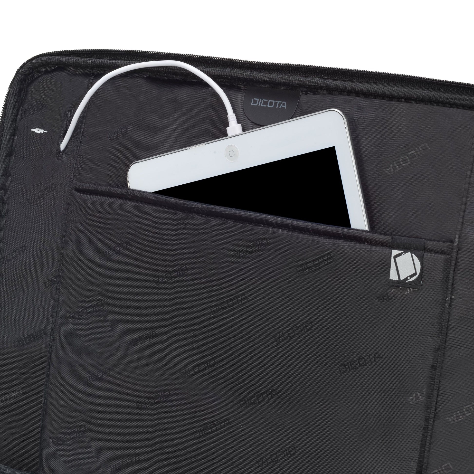 DICOTA ECO Multi Plus Select Notebook-Tasche für bis 15,6" – Trolley-Band, abnehmbarer Schultergurt – Schwarz