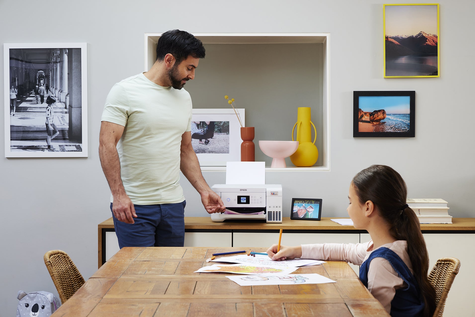 Epson EcoTank ET-2856 – Farbtintenstrahl-Multifunktionsdrucker, A4, 3-in-1, Duplex, WLAN, AirPrint