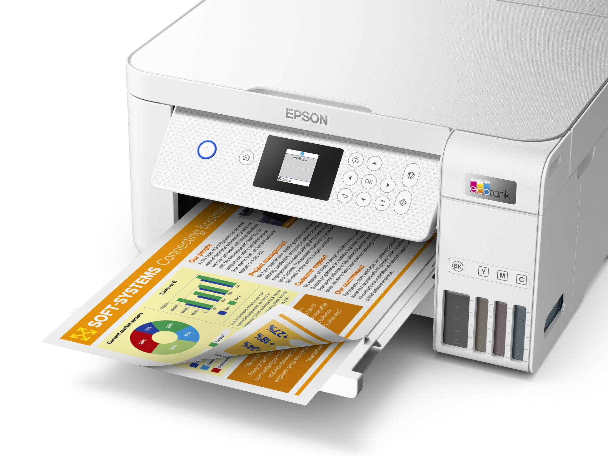 Epson EcoTank ET-2856 – Farbtintenstrahl-Multifunktionsdrucker, A4, 3-in-1, Duplex, WLAN, AirPrint
