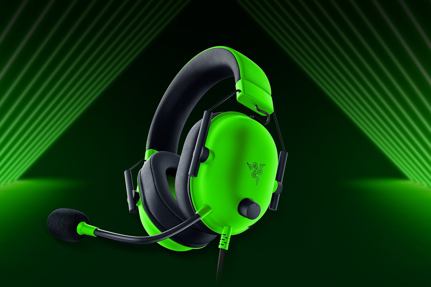 Razer BlackShark V2 X Gaming-Headset – Over-Ear, Stereo, Kabelgebunden, 3,5 mm Klinke, Grün/Schwarz