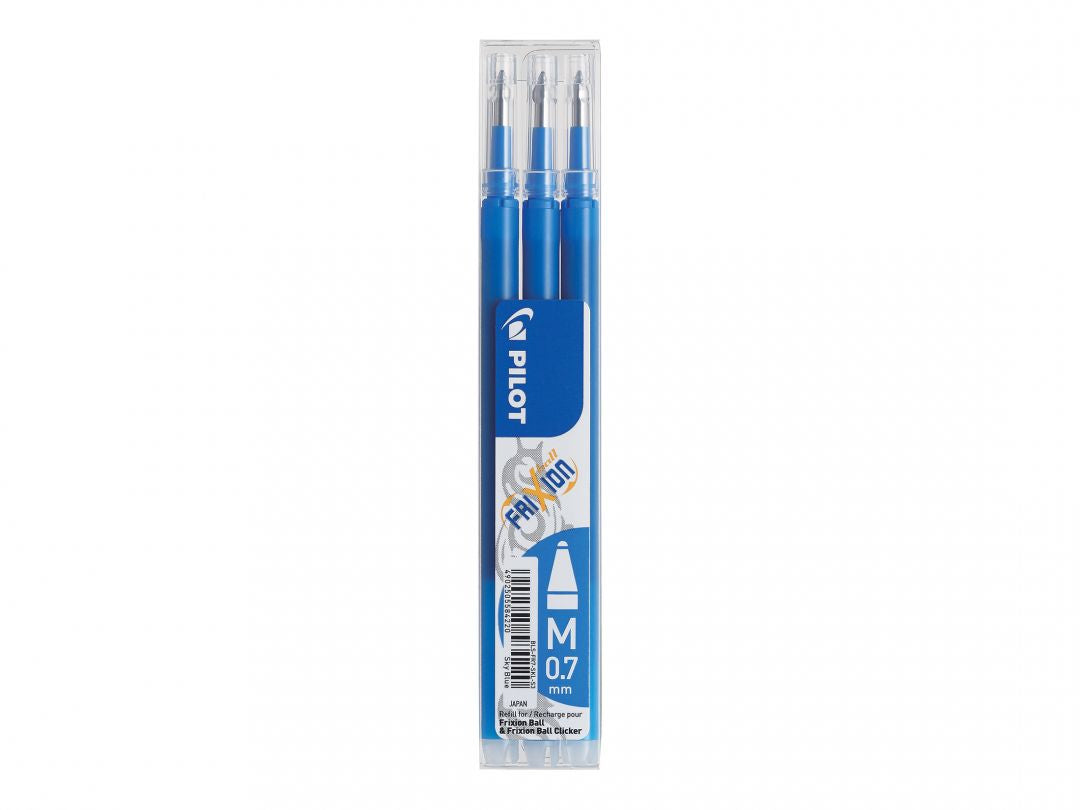 Pilot Rollerball-Mine FriXion für Ball, Clicker, LX + 1 weitere – 0,7 mm, löschbar, geruchsarm, 3 Stk.