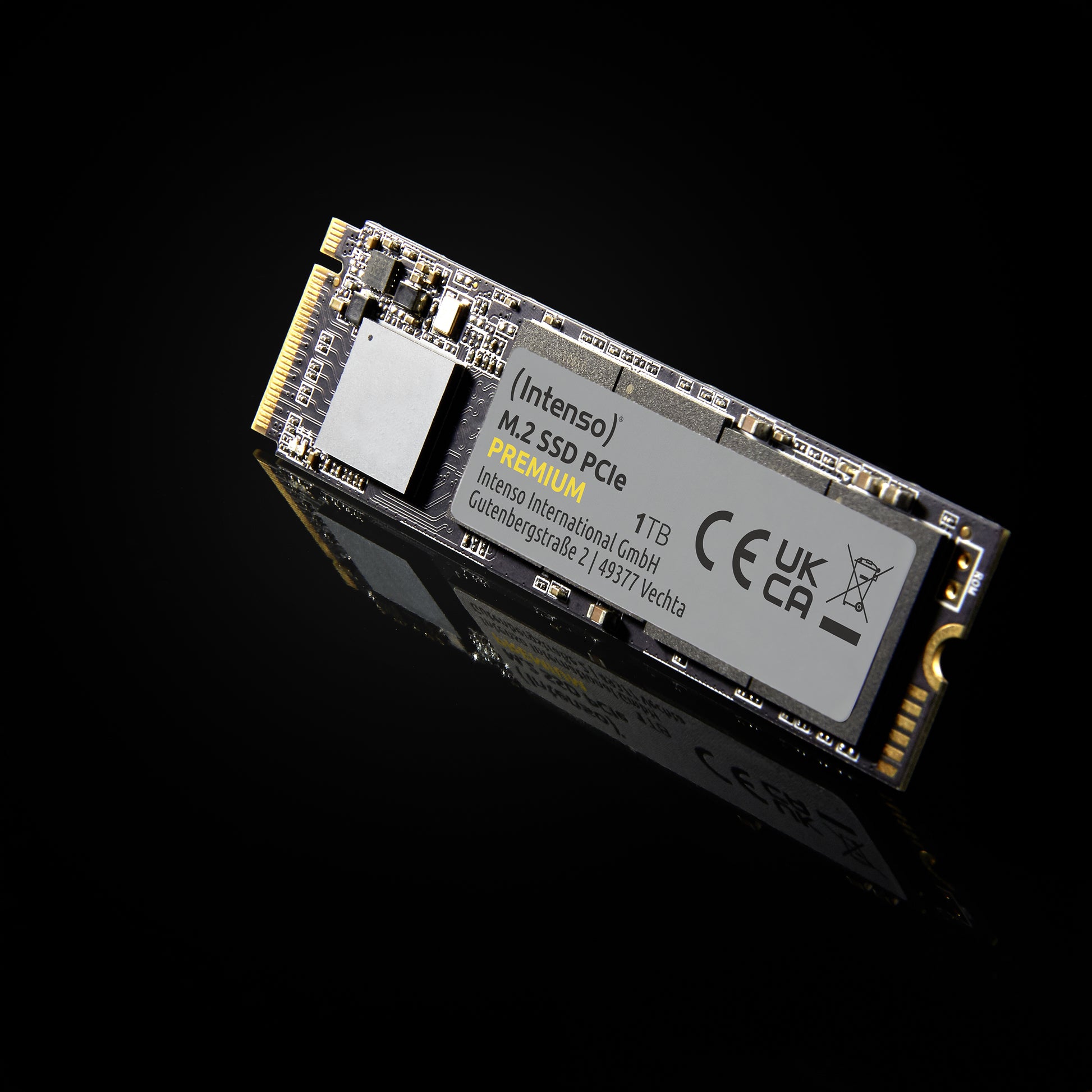 Intenso M.2 SSD Premium 500 GB – M.2 2280, PCIe 3.0 x4, NVMe 1.3, 2'100/1'700 MB/s