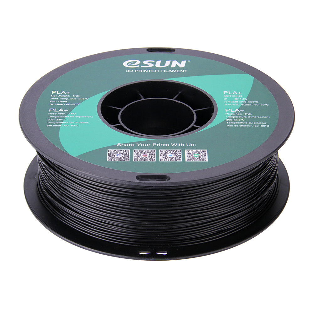 eSUN 3D-Drucker-Filament PLA 1,75 mm Schwarz, 1 kg