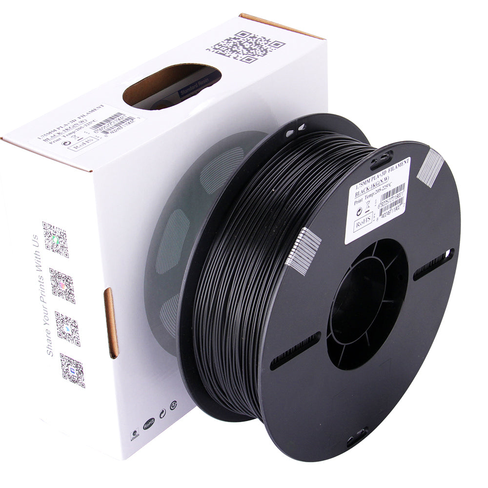 eSUN 3D-Drucker-Filament PLA 1,75 mm Schwarz, 1 kg