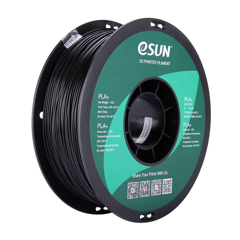 eSUN 3D-Drucker-Filament PLA 1,75 mm Schwarz, 1 kg