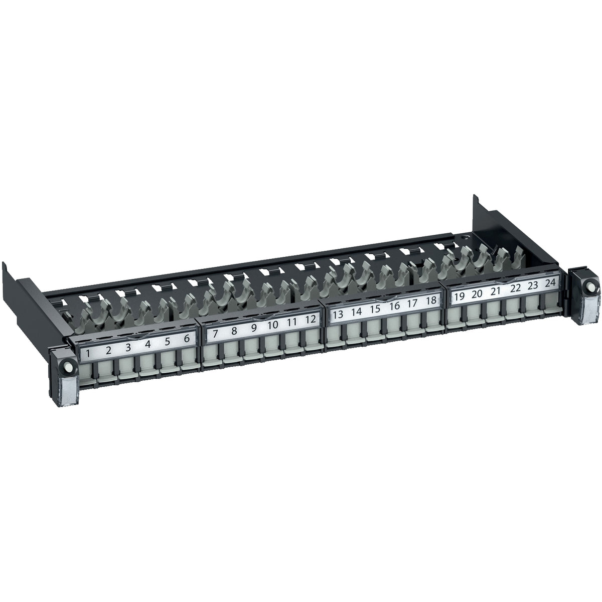 APC Schneider Electric VDIG118241B60 – Patchpanel 19", 1U – 24× RJ-45, STP, Cat6, Grau