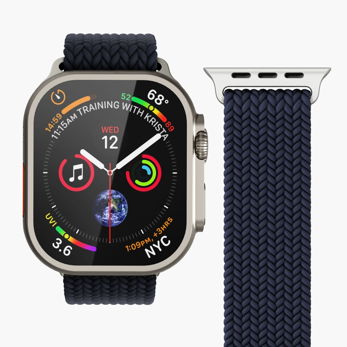 Vonmählen Woven Loop – Navy, für Apple Watch 40, 41, 42 mm