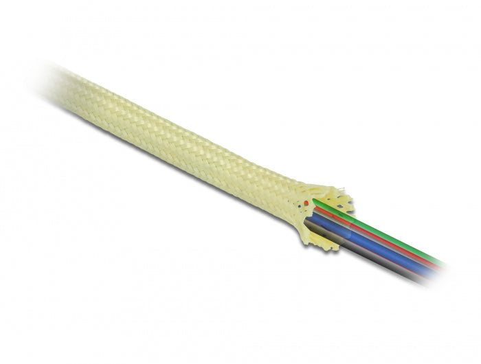 DeLOCK Kabelschlauch, Ø 6 mm × 2 m, Aramidfasern, elastisch – Gelb