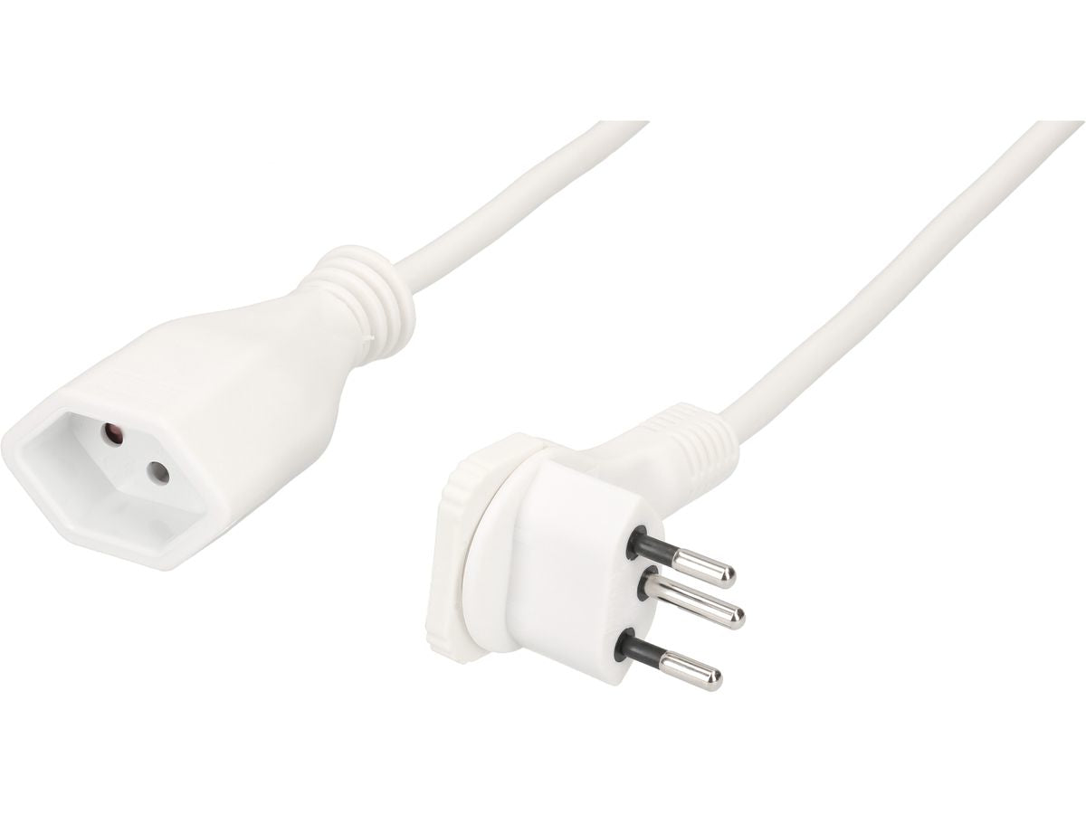 Max Hauri AG Max Hauri Verlängerungskabel – T12–T13, 3 m, 3×1 mm², weiss