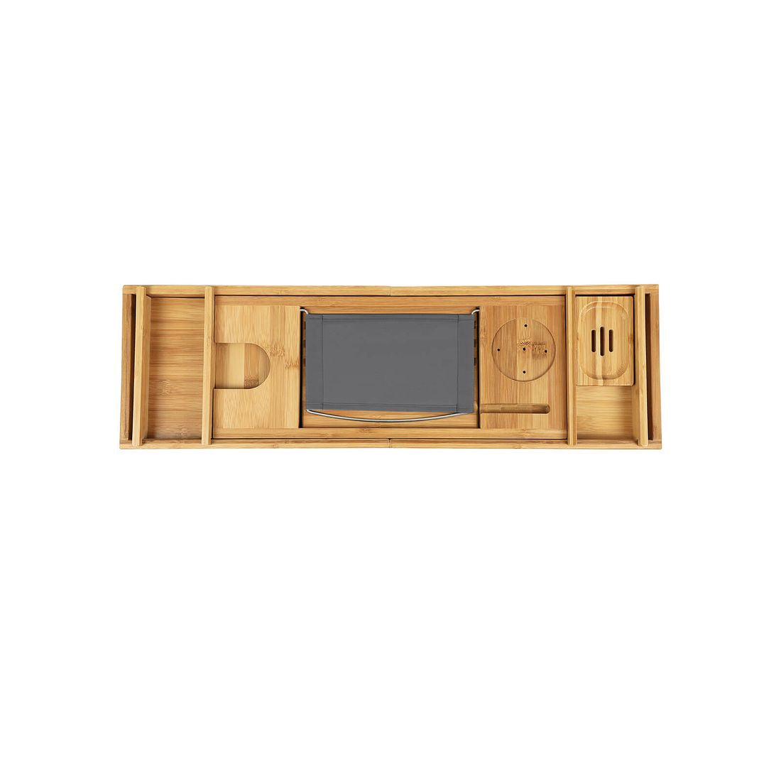 Songmics Aufbewahrungsbox (Bad) – Bambus, 78–109×24,5×6,3 cm, Braun