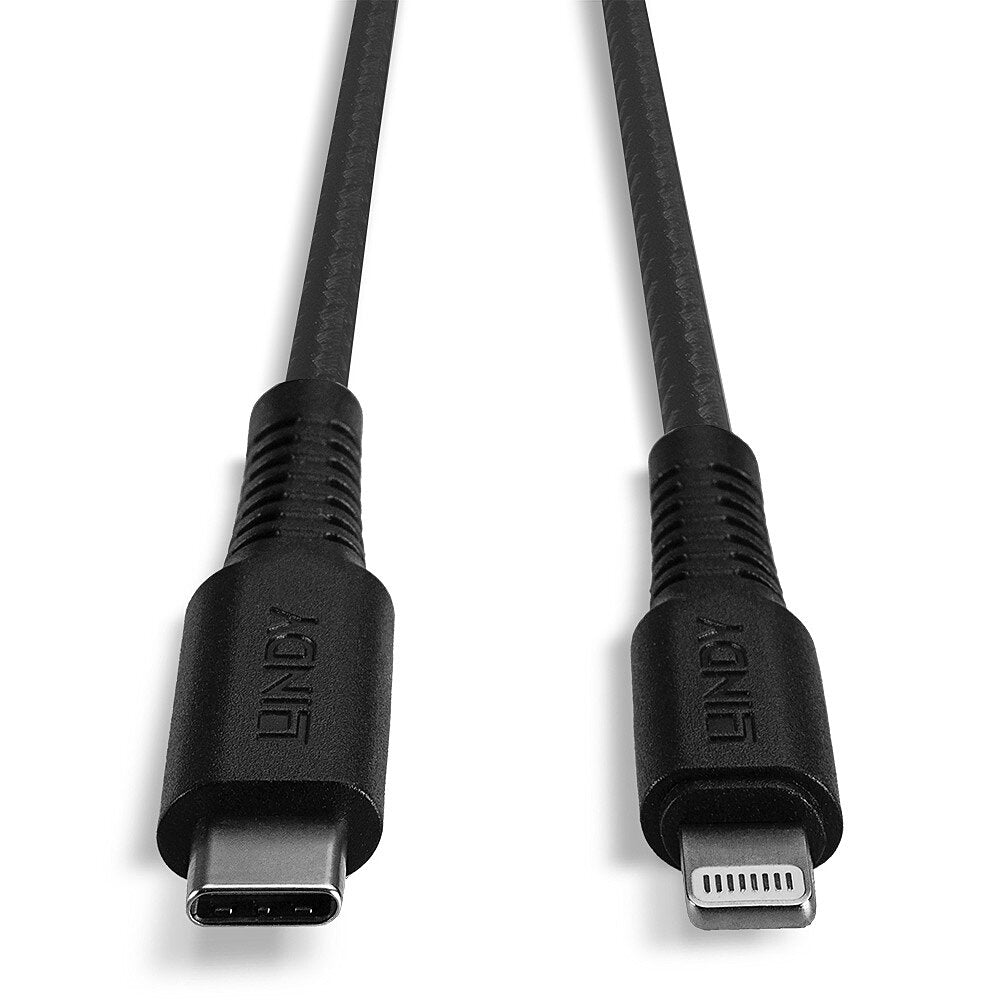 Lindy USB-C auf Lightning Kabel, 0,50 m, Aramid-verstärkt
