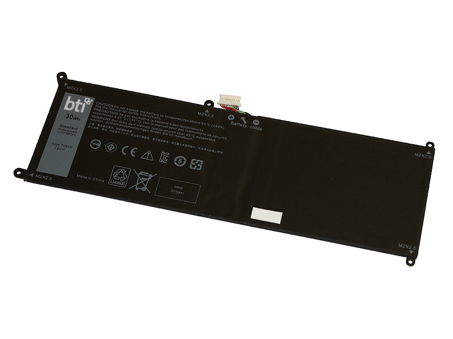 BTI Notebook-Akku – für Dell Latitude 12 7275 – 30 Wh, 7,6 V (2 Zellen) – Schwarz