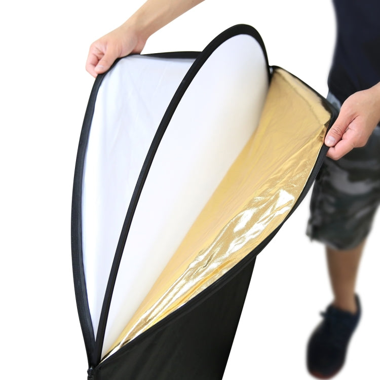 Puluz PU5110 Faltreflektor 5-in-1 – 110 cm, rund – Gold/Schwarz/Silber/Transparent/Weiss – 5er-Pack