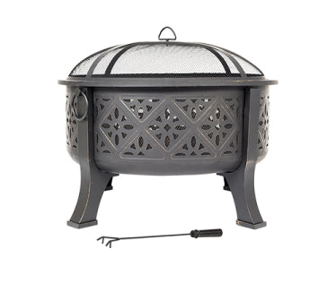 La Hacienda Moreque Feuerschale – Ø 76 × 68 cm – Stahl, bronze