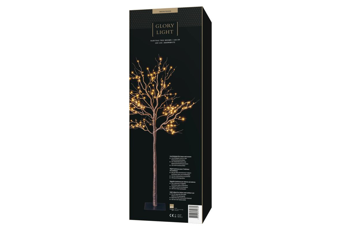 STT Weihnachtsbaum Fairy Tale – 150 cm, 6 W, warmweiss, braun/transparent, 138 LEDs
