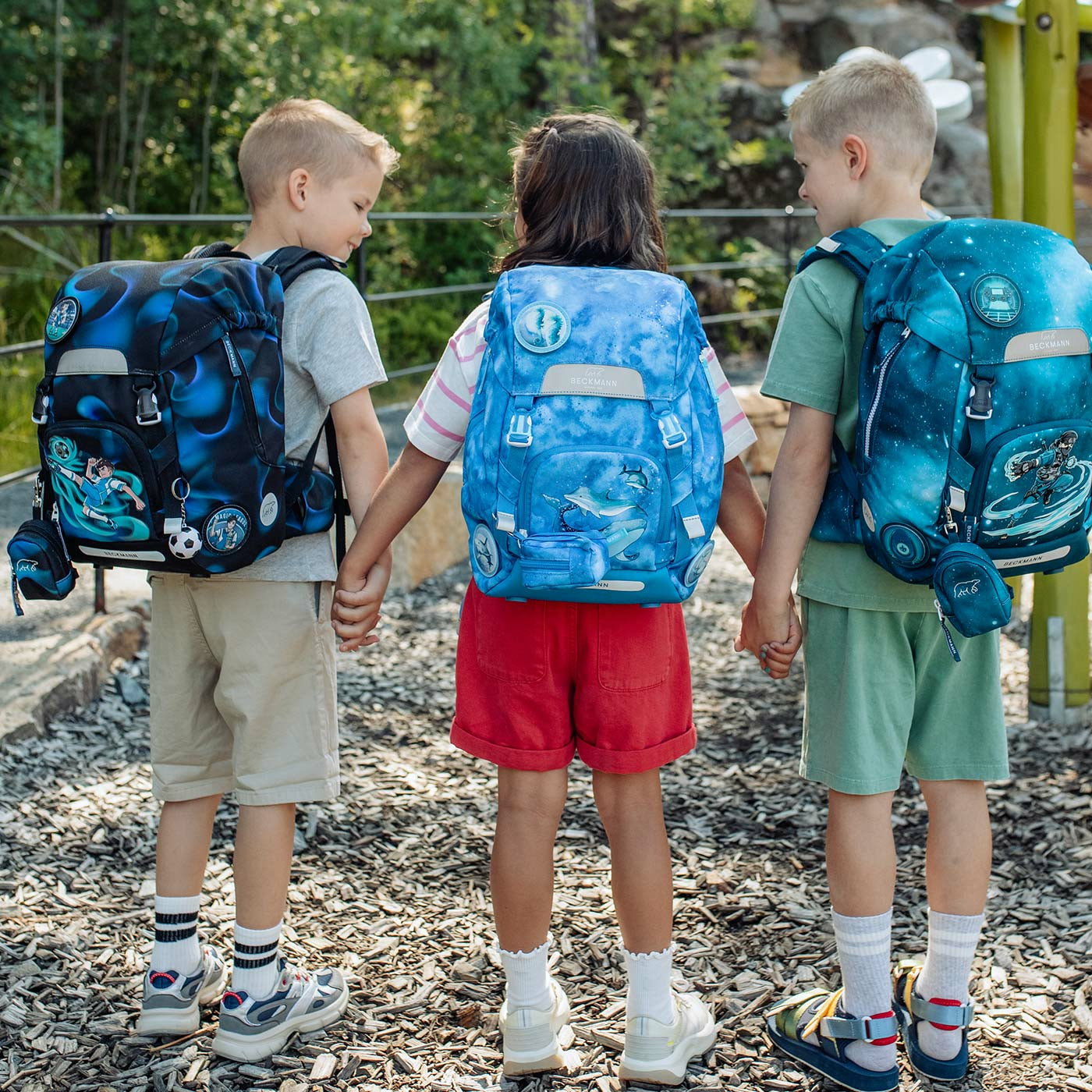Beckmann Classic – Schulrucksack-Set 6-teilig, Fussball, 22 l, 24×37×25 cm