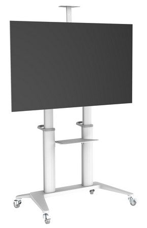 PureMounts PDS-0013C – Trolley, höhenverstellbar, für 90", VESA 200×200, bis 140 kg, weiss