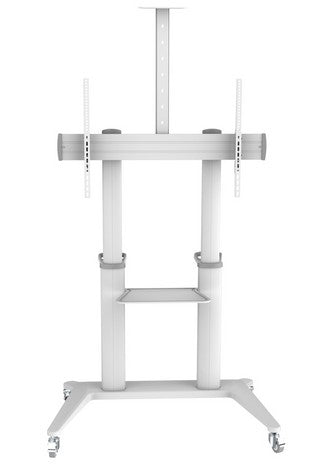 PureMounts PDS-0013C – Trolley, höhenverstellbar, für 90", VESA 200×200, bis 140 kg, weiss