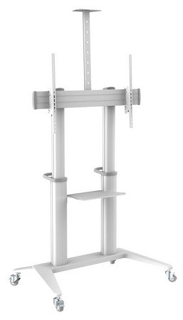 PureMounts PDS-0013C – Trolley, höhenverstellbar, für 90", VESA 200×200, bis 140 kg, weiss