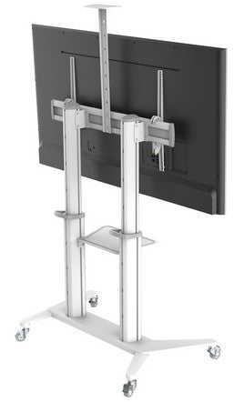 PureMounts PDS-0013C – Trolley, höhenverstellbar, für 90", VESA 200×200, bis 140 kg, weiss