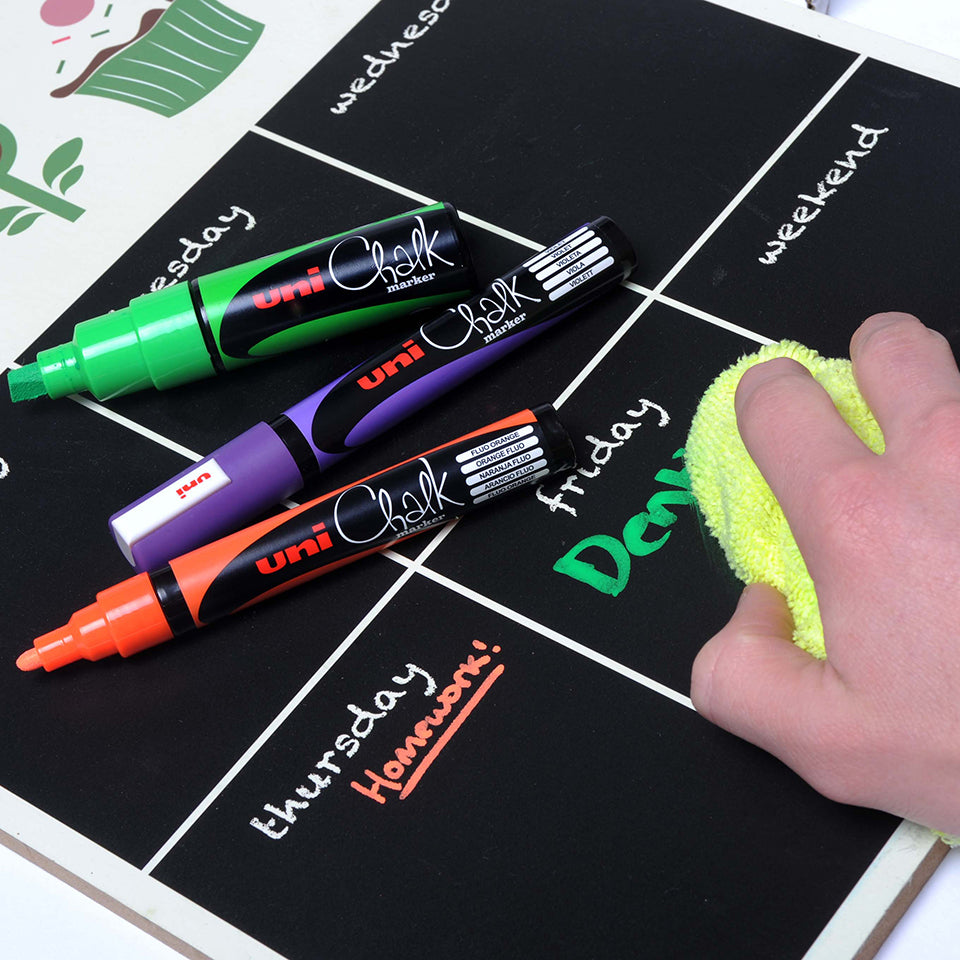 Uni-Ball PWE-5M Kreidemarker – Keilspitze 1,8–2,5 mm – Grün, für Glas/Holz
