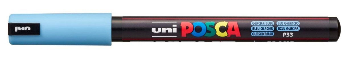 Uni-Ball POSCA PC-1MR Fineliner – 0,7 mm, Gletscherblau, 1 Stk., Tinte auf Wasserbasis