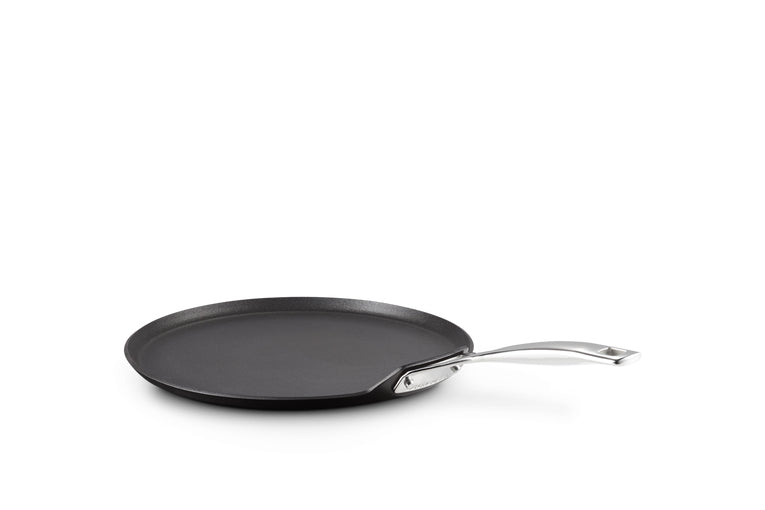 Le Creuset Fonduepfanne – Ø 28,6 cm, Aluminium, Teflonbeschichtung, für Induktion, Gas, Glaskeramik, Schwarz