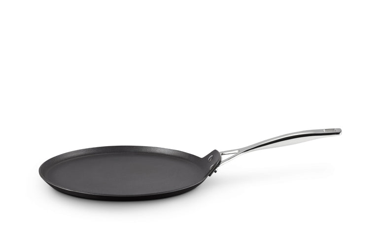 Le Creuset Fonduepfanne – Ø 28,6 cm, Aluminium, Teflonbeschichtung, für Induktion, Gas, Glaskeramik, Schwarz