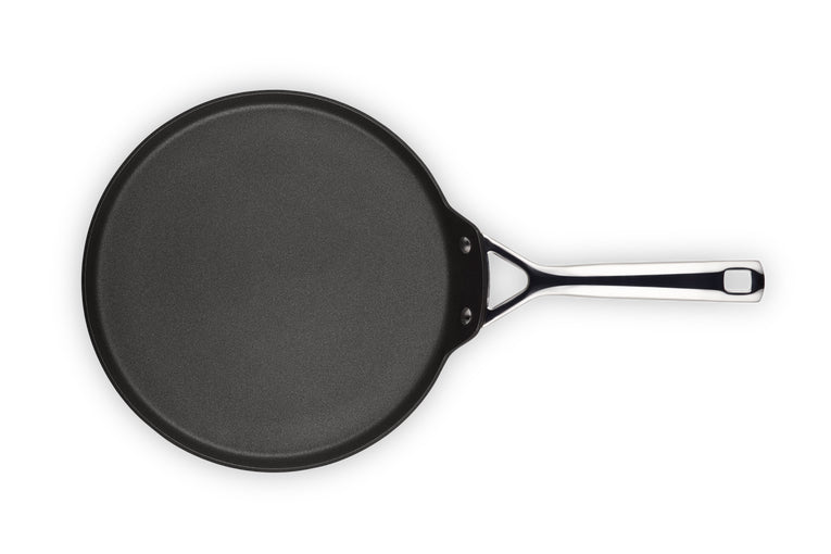 Le Creuset Fonduepfanne – Ø 28,6 cm, Aluminium, Teflonbeschichtung, für Induktion, Gas, Glaskeramik, Schwarz