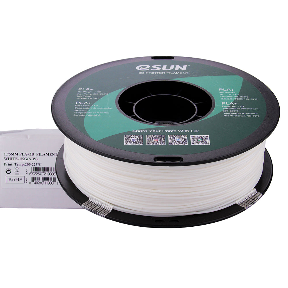 eSUN 3D-Drucker-Filament PLA 1,75 mm Weiss, 1 kg