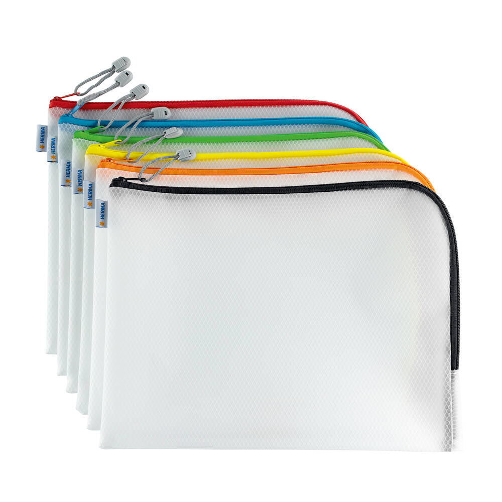 HERMA Reissverschlusstasche – 260 × 200 mm, Kunststoff, Schwarz – 1 Stück