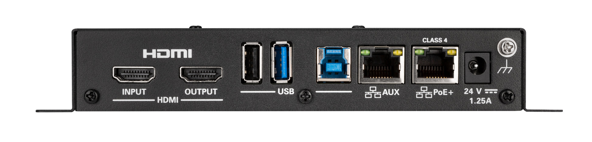 Crestron AM3200 – AV-Repeater, 1× HDMI In/1× HDMI Out, 3× USB, 1080p@30 Hz, PoE, RS-232, Schwarz
