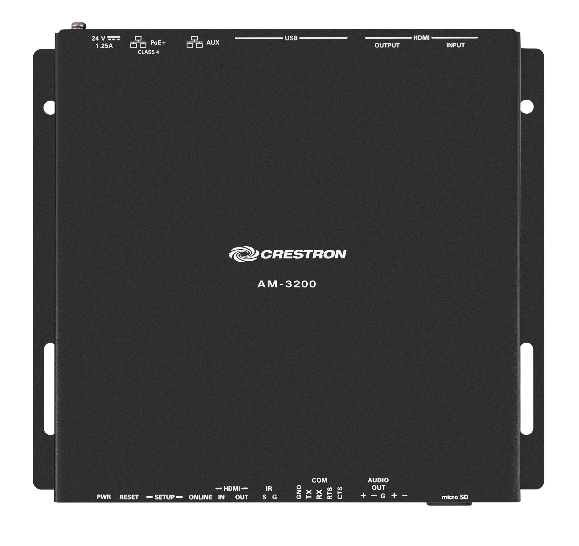 Crestron AM3200 – AV-Repeater, 1× HDMI In/1× HDMI Out, 3× USB, 1080p@30 Hz, PoE, RS-232, Schwarz
