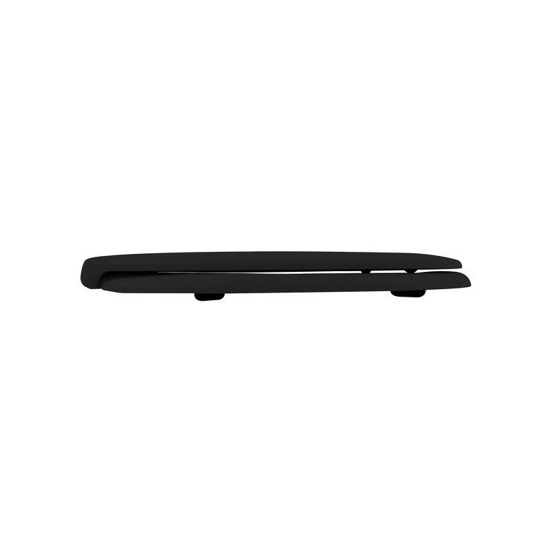 Spirella Neela – Toilettensitz – ABS, Duroplast, schwarz matt, mit Deckel, Soft-Close-System, 37,3 × 45,5 cm
