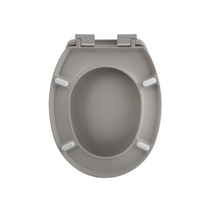 Spirella Neela – Toilettensitz – ABS, Duroplast, matt, Taupe, mit Deckel, Soft-Close, 37,3 × 45,5 cm