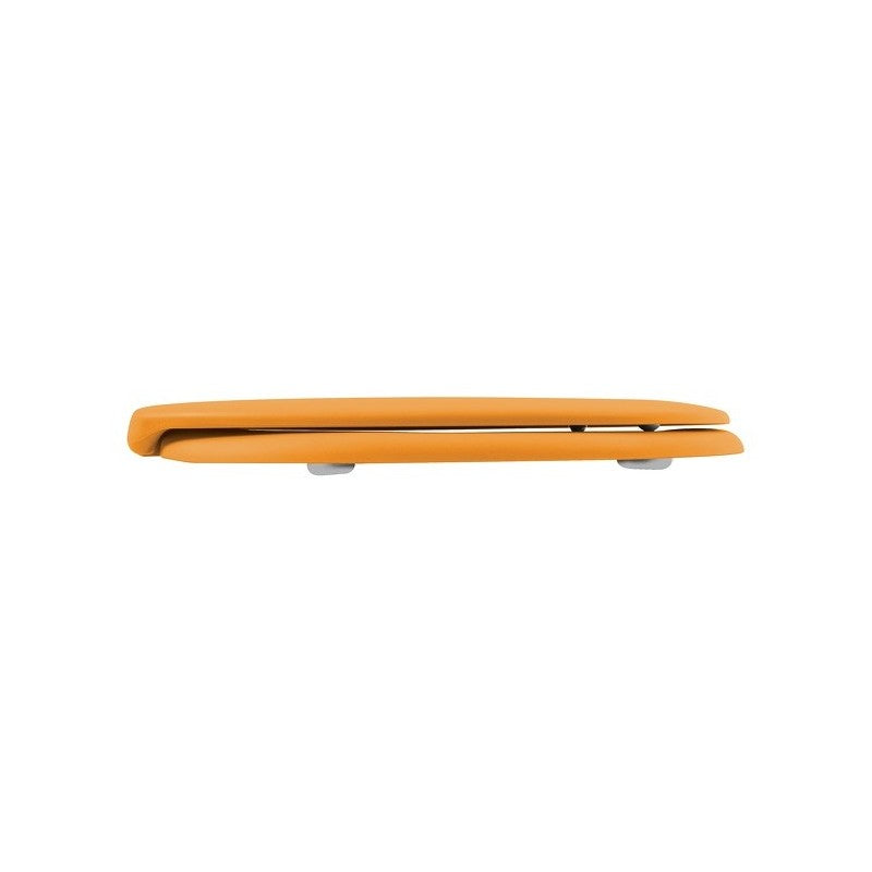 Spirella Toilettensitz – ABS, Duroplast, Gelb, mit Deckel, Soft-Close, verlängert, 37,3 × 45,5 cm