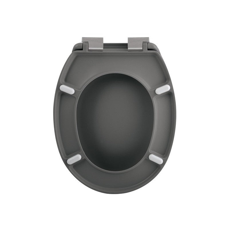 Spirella WC-Sitz Neela – Duroplast, Grau, Absenkautomatik, 37,3 × 45,5 cm