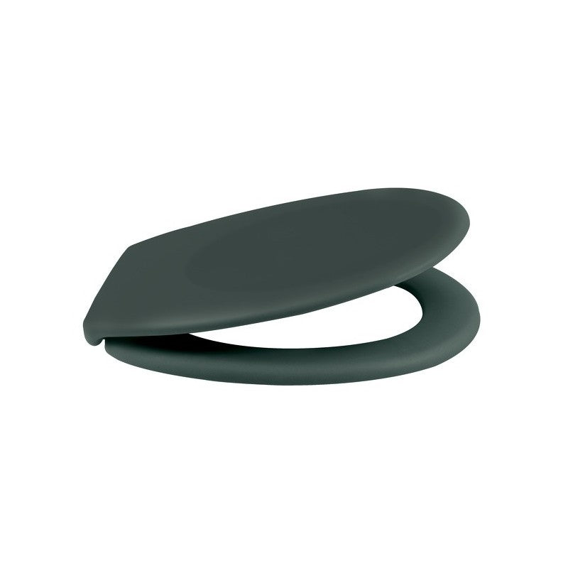 Spirella Toilettensitz – ABS, Duroplast matt, Dunkelgrün, mit Deckel, Soft-Close, 37,3 × 45,5 cm