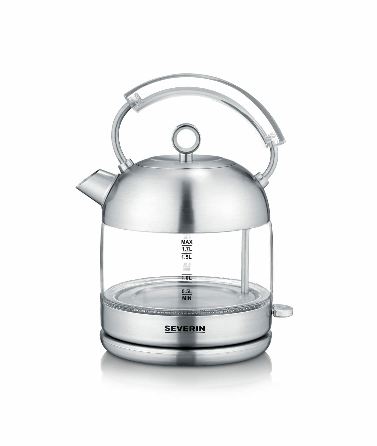 Severin Wasserkocher – 1,7 l, Edelstahl/Glas, WK3459