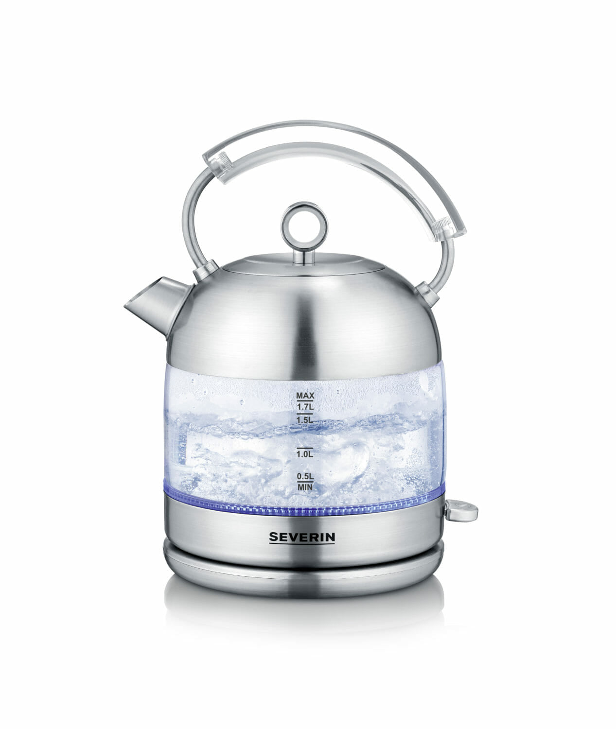 Severin Wasserkocher – 1,7 l, Edelstahl/Glas, WK3459