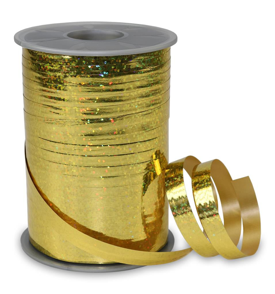 Pattberg Geschenkband Polyester/Polypropylen (PP) Gold – 10 mm × 200 m – Kräuselband