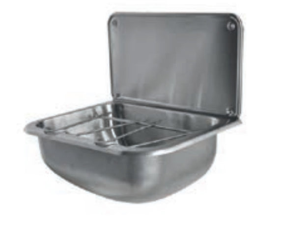 Diaqua Waschbecken – 45,6×34×21 cm, Edelstahl, Wandmontiert